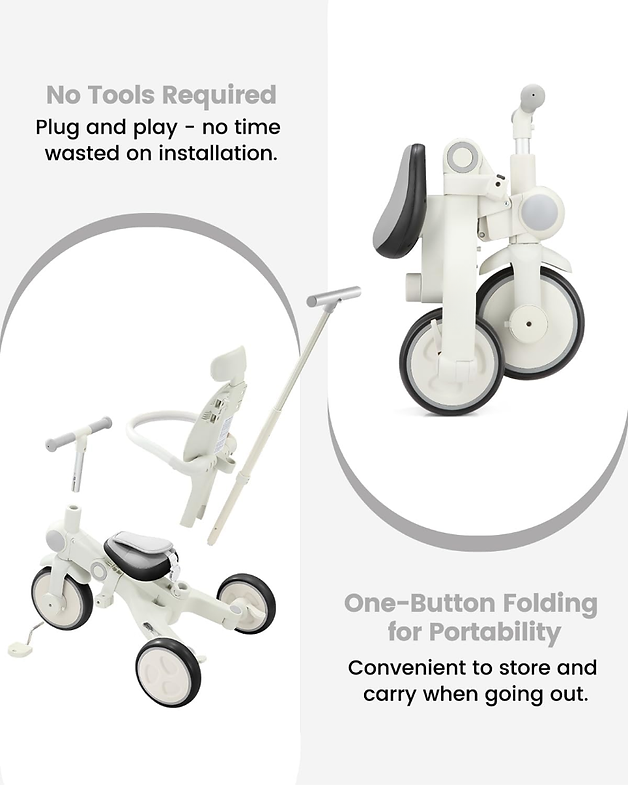 7-in-1 Grow-with-Me Toddler Tricycle
