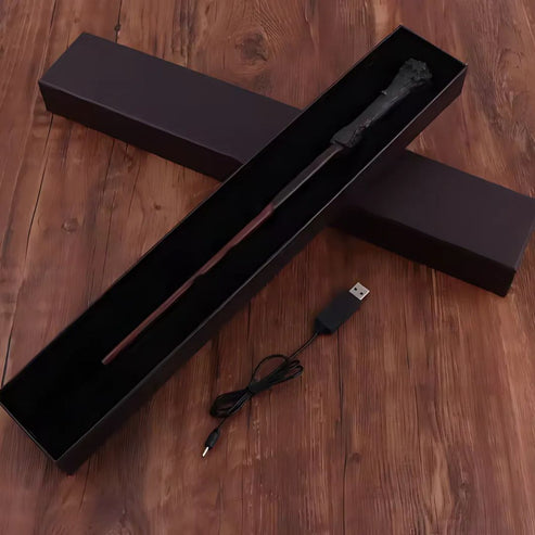 Magic Wand with Fire Effects | Complete Spell Kit for Wizards & Witches