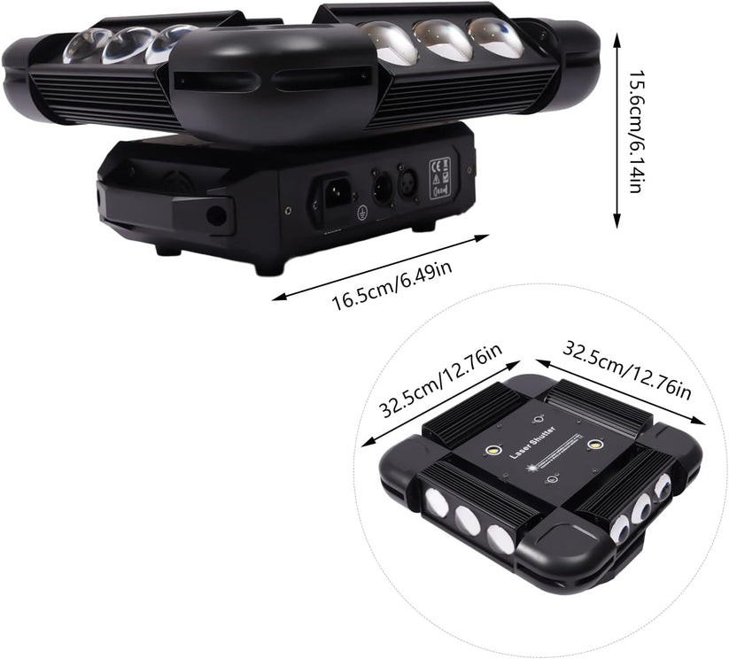 Movable Head Party Light | Sound-Activated RGB Stage Lighting 🎉