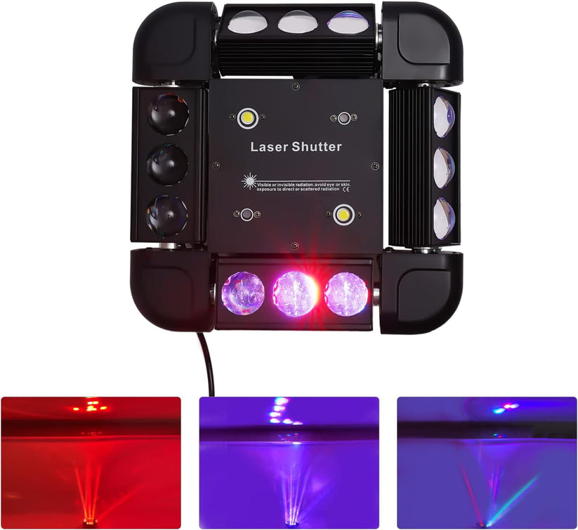 Movable Head Party Light | Sound-Activated RGB Stage Lighting 🎉
