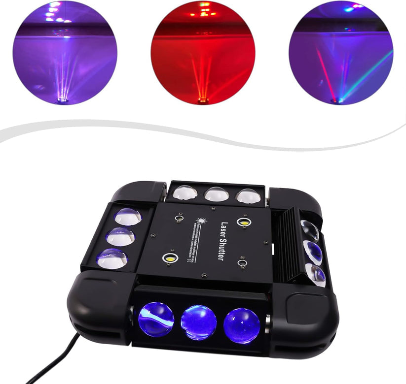 Movable Head Party Light | Sound-Activated RGB Stage Lighting 🎉