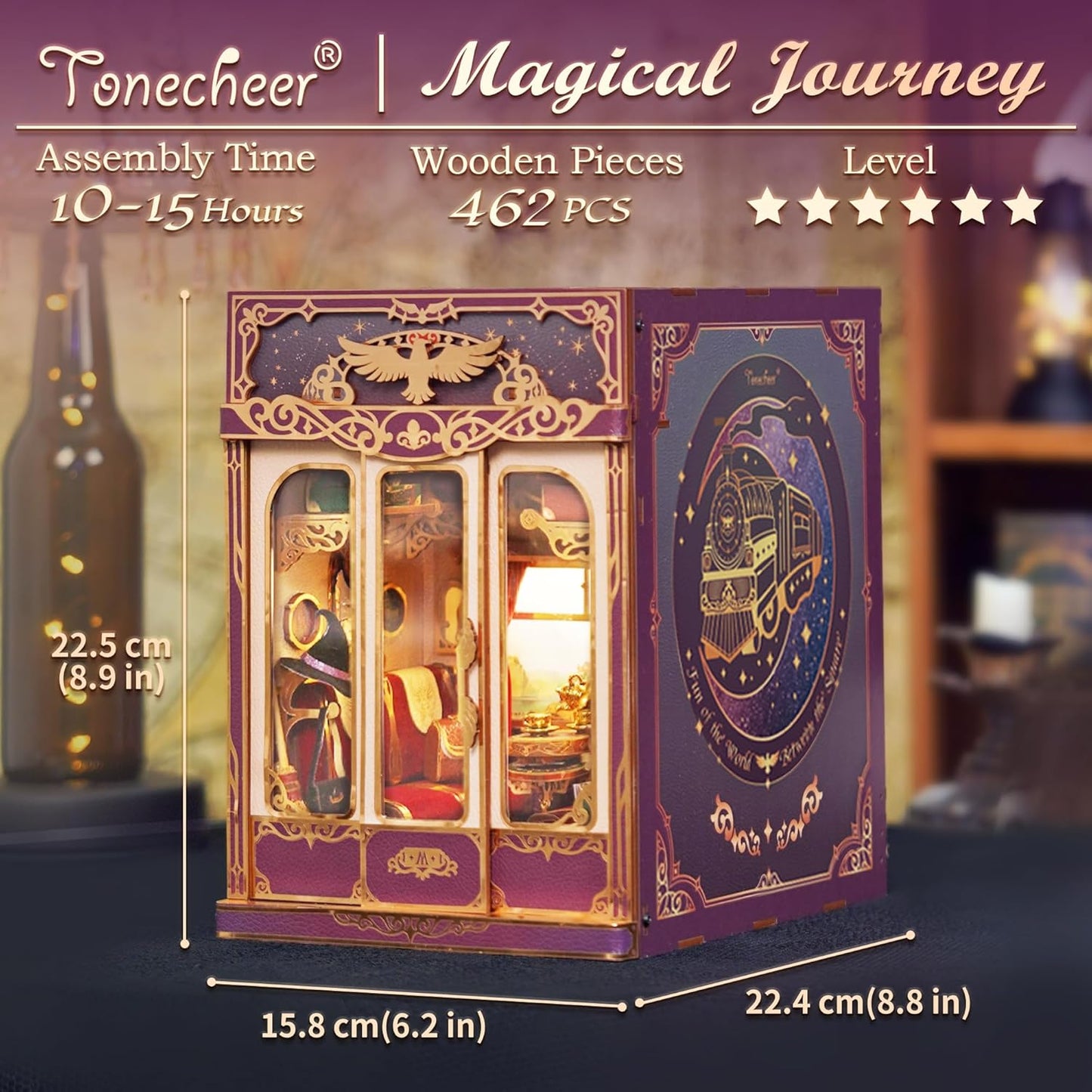 🚂 Enchanted Train Book Nook: Magical 3D Puzzle Kit