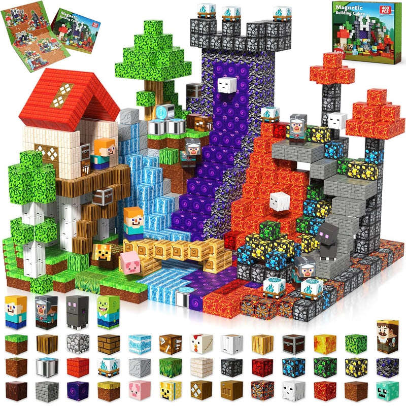 Pixel-Style Magnetic Building Block