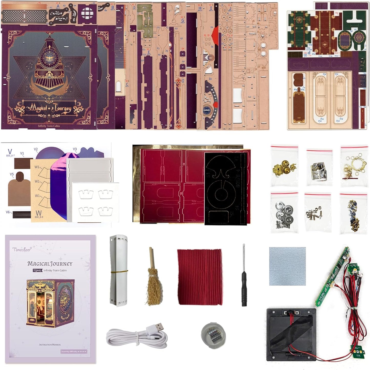 🚂 Enchanted Train Book Nook: Magical 3D Puzzle Kit