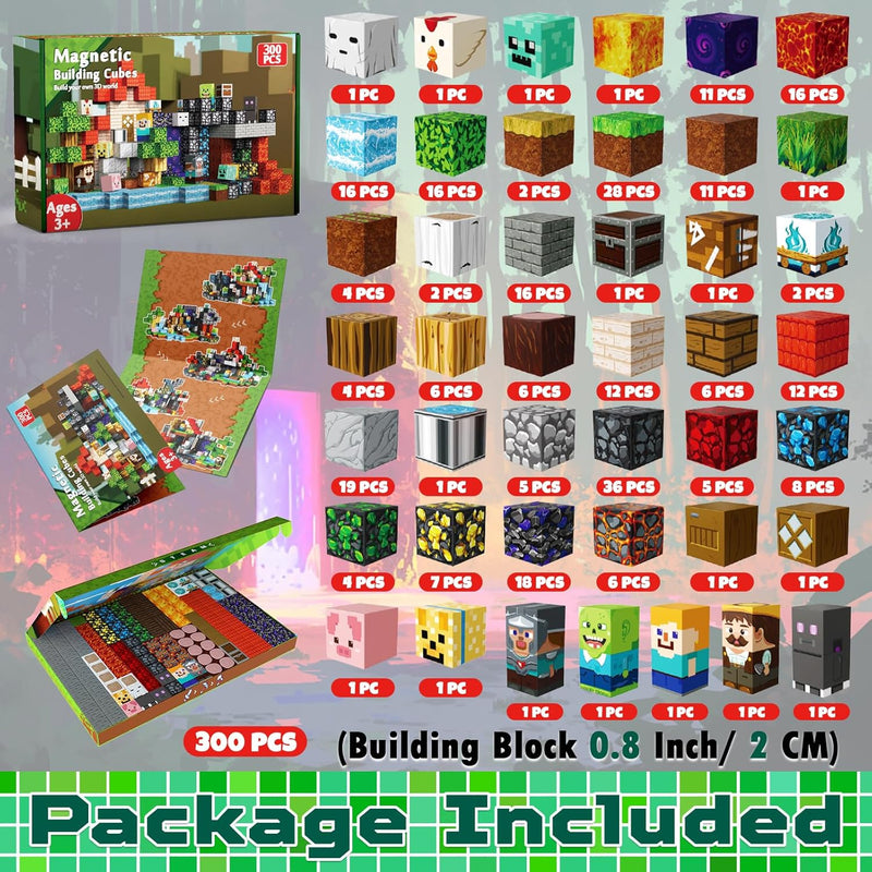 Pixel-Style Magnetic Building Block