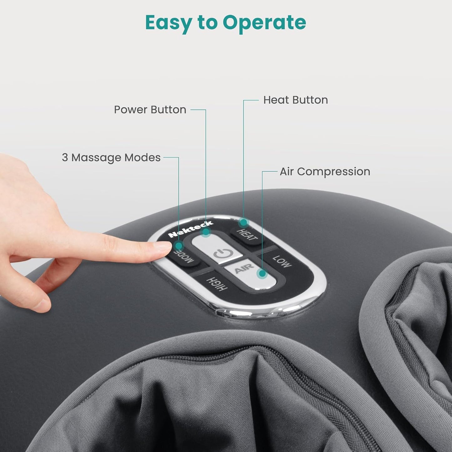 🦶 3-Mode Foot Massager: Shiatsu + Heat + Air Compression!