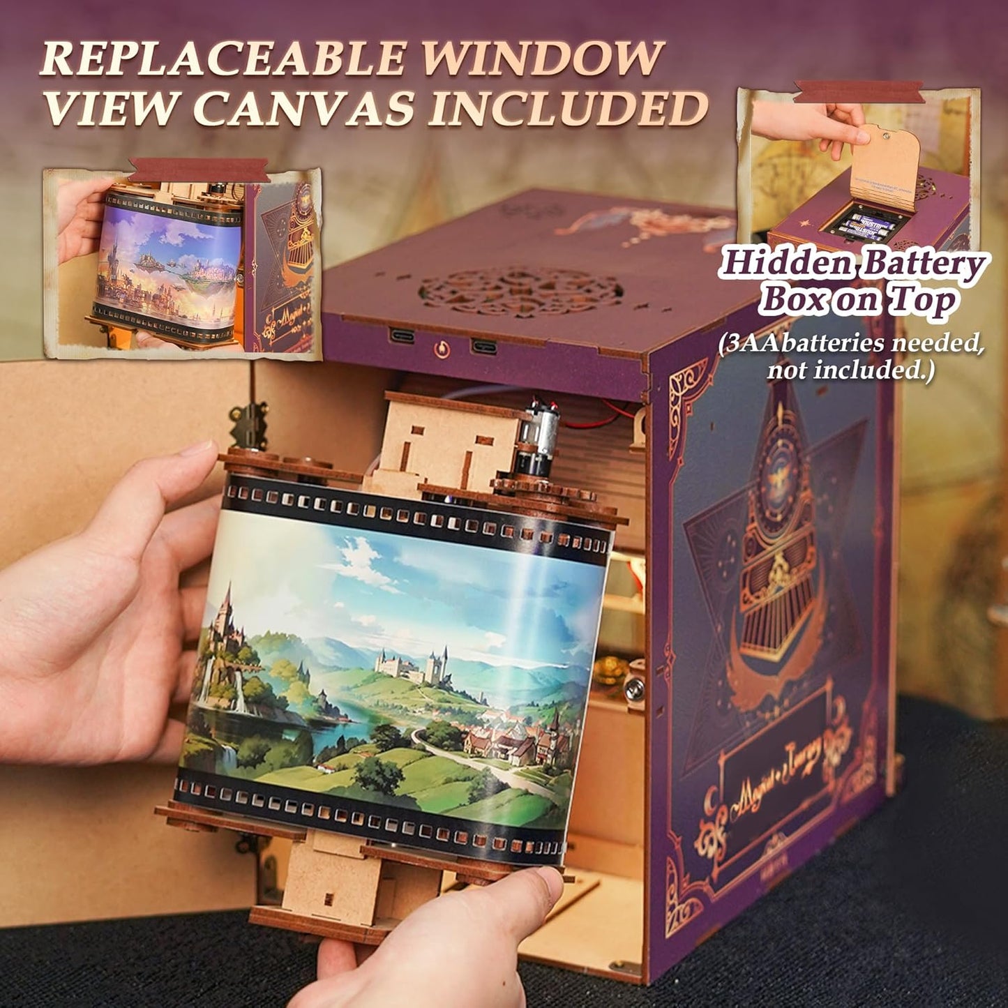 🚂 Enchanted Train Book Nook: Magical 3D Puzzle Kit