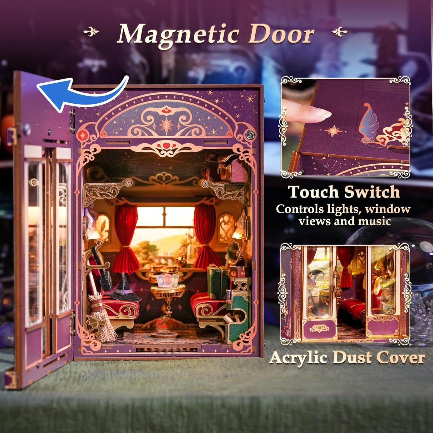 🚂 Enchanted Train Book Nook: Magical 3D Puzzle Kit