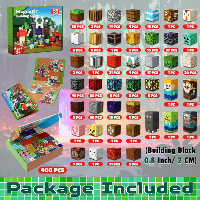 Pixel-Style Magnetic Building Block