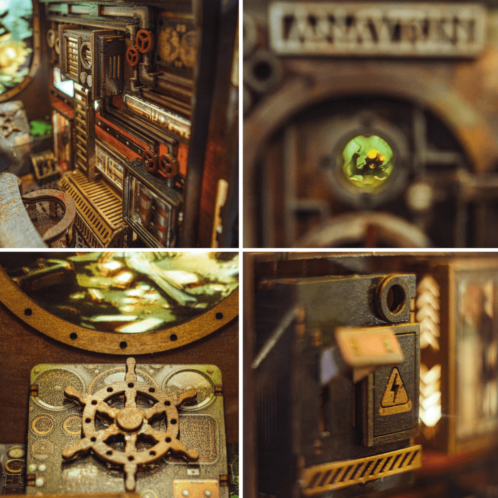 🌊 Submarine DIY Book Nook Kit – LED Decor & Therapeutic Craft!