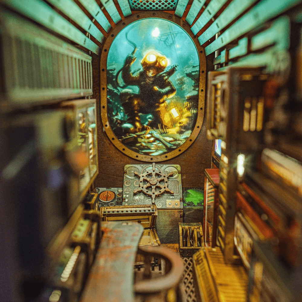 🌊 Submarine DIY Book Nook Kit – LED Decor & Therapeutic Craft!