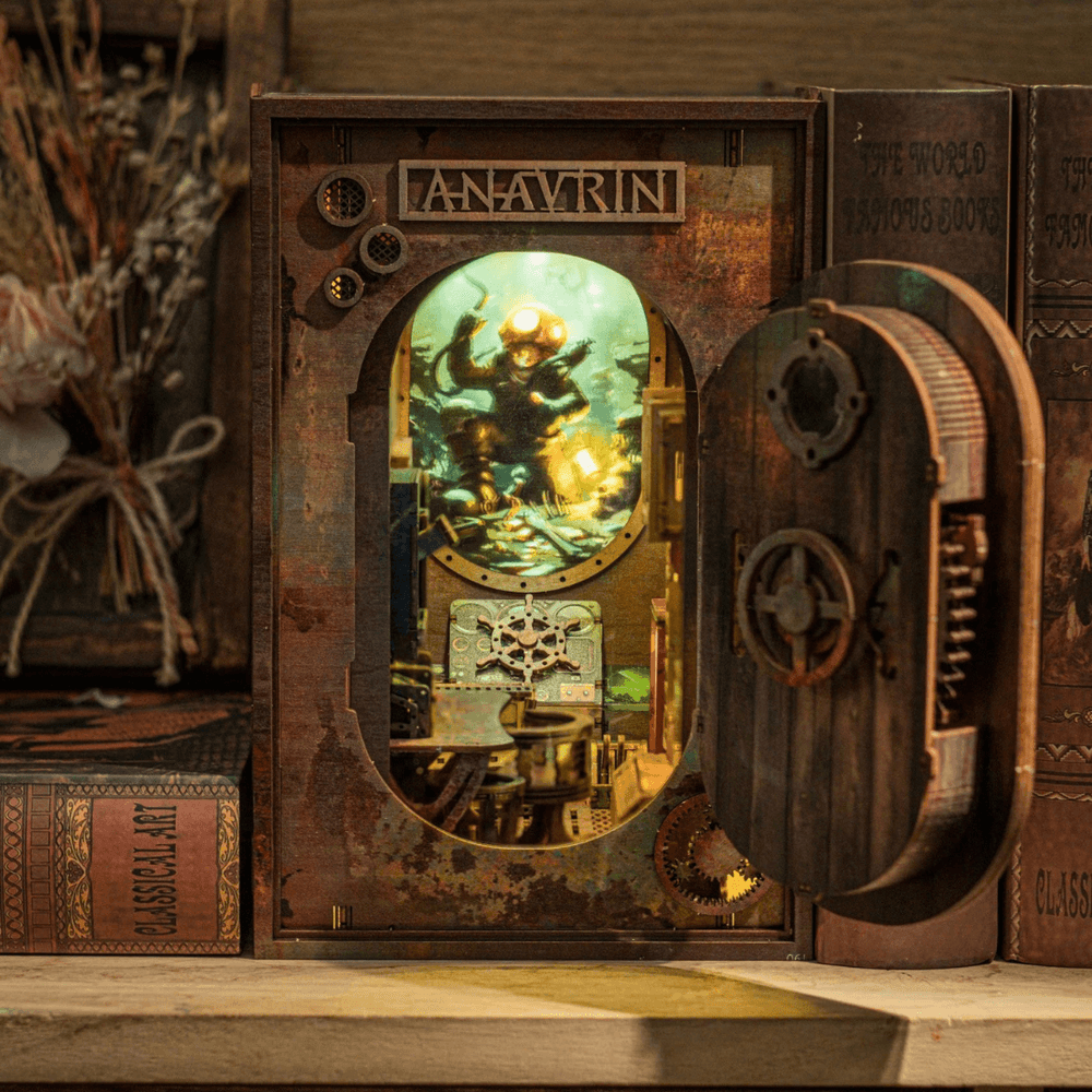 🌊 Submarine DIY Book Nook Kit – LED Decor & Therapeutic Craft!