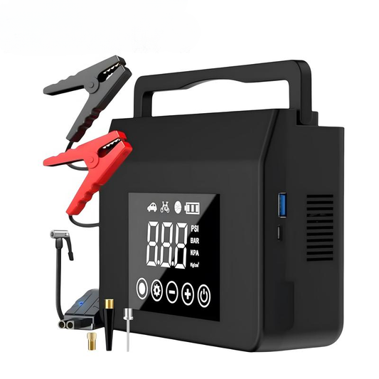 4-in-1 Car Jump Starter & Air Compressor – Your Ultimate Roadside Emergency Lifesaver 🚗